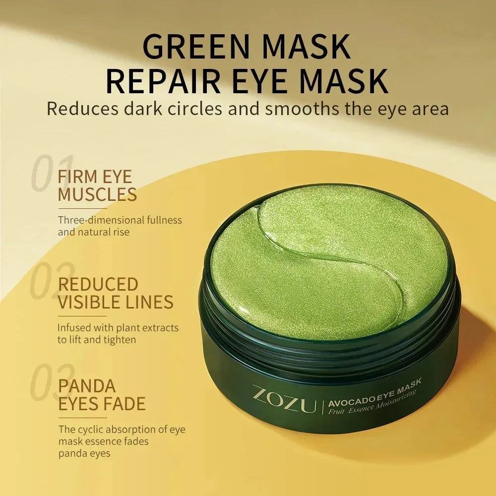 OrVert – Avocado & Gold Eye Masks